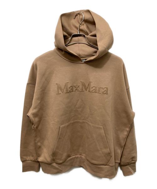 'S Max Mara（エスマックスマーラ）'S Max Mara (エスマックスマーラ) SAPORE ロゴプルオーバーパーカー ブラウン サイズ:Mの古着・服飾アイテム