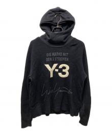 Y-3（ワイスリー）の古着「KNITTED STACKED LOGO HOODIE」｜ブラック