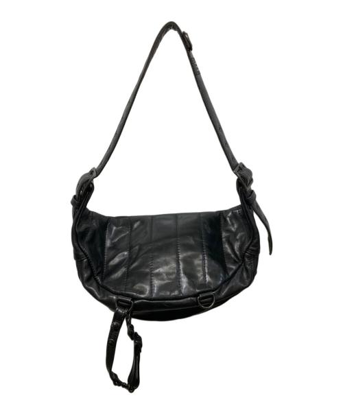 KADOYA HEAD FACTORY（カドヤ ヘッド ファクトリー）KADOYA HEAD FACTORY (カドヤ ヘッド ファクトリー) レザーボディバッグパテッド ブラックの古着・服飾アイテム