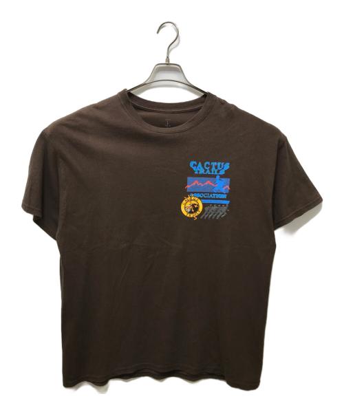 Travis Scott（トラヴィススコット）TRAVIS SCOTT (トラヴィス・スコット) CACTUS TRILS ASSN T-SHIRTS ブラウン サイズ:Lの古着・服飾アイテム