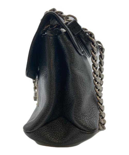 MIU MIU（ミュウミュウ）MIU MIU (ミュウミュウ) レザーチェーンショルダーバッグ ブラックの古着・服飾アイテム