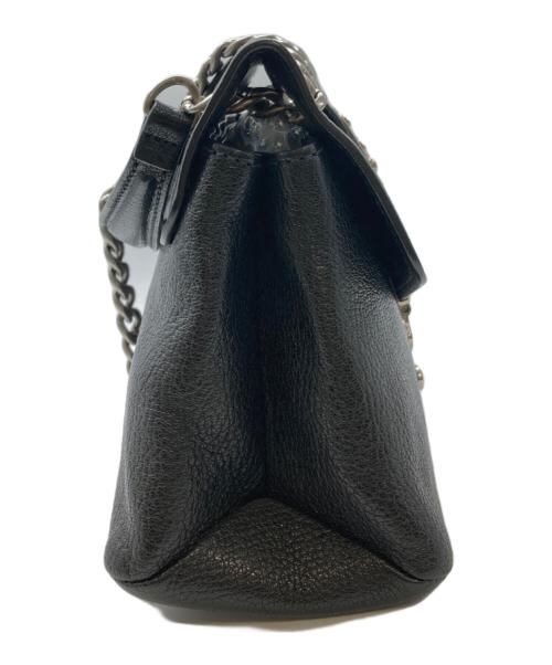 MIU MIU（ミュウミュウ）MIU MIU (ミュウミュウ) レザーチェーンショルダーバッグ ブラックの古着・服飾アイテム