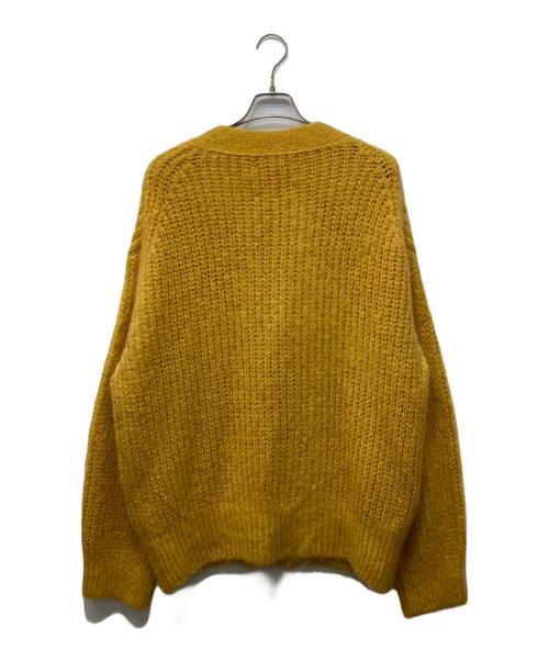 MAISON SPECIAL（メゾンスペシャル）MAISON SPECIAL (メゾンスペシャル) モヘヤプライムオーバーVネックニットカーディガン イエロー サイズ:1の古着・服飾アイテム