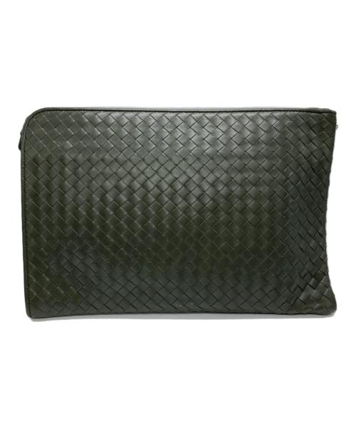 BOTTEGA VENETA（ボッテガベネタ）BOTTEGA VENETA (ボッテガベネタ) イントレチャートドキュメントケース オリーブの古着・服飾アイテム