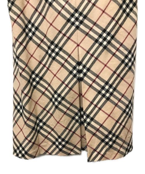 BURBERRY BLUE LABEL（バーバリー ブルー レーベル）BURBERRY BLUE LABEL (バーバリーブルーレーベル) ホースロゴ ノバチェックワンピース ベージュ サイズ:38の古着・服飾アイテム