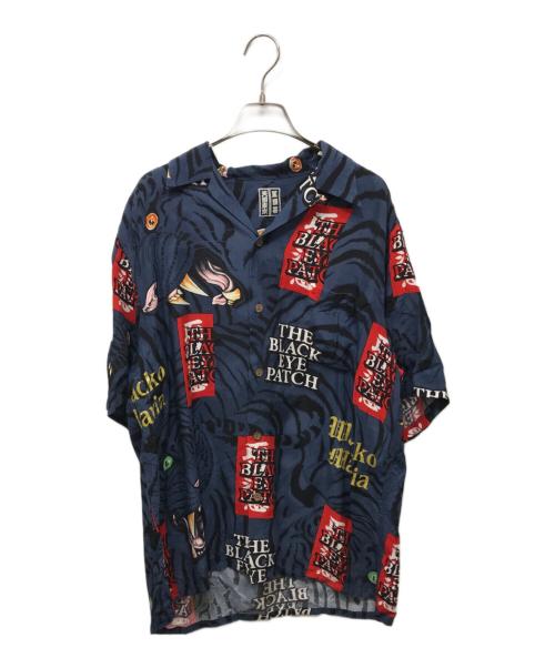 THE BLACK EYE PATCH（ブラックアイパッチ）THE BLACK EYE PATCH (ブラックアイパッチ) WACKO MARIA (ワコマリア) HAWAIIAN SHIRT S/S ネイビー サイズ:Lの古着・服飾アイテム
