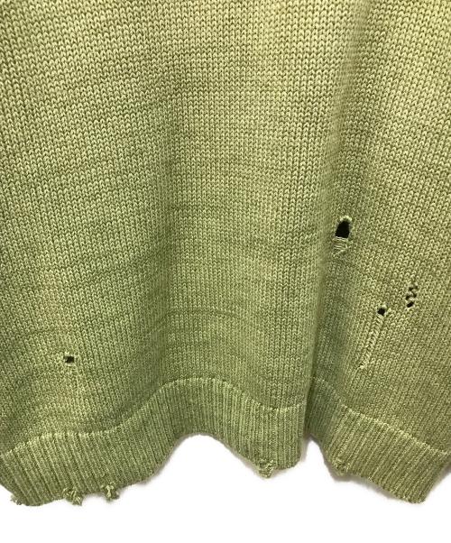 KAPITAL（キャピタル）KAPITAL (キャピタル) スマイリーパッチ クルーセーター グリーン サイズ:1の古着・服飾アイテム