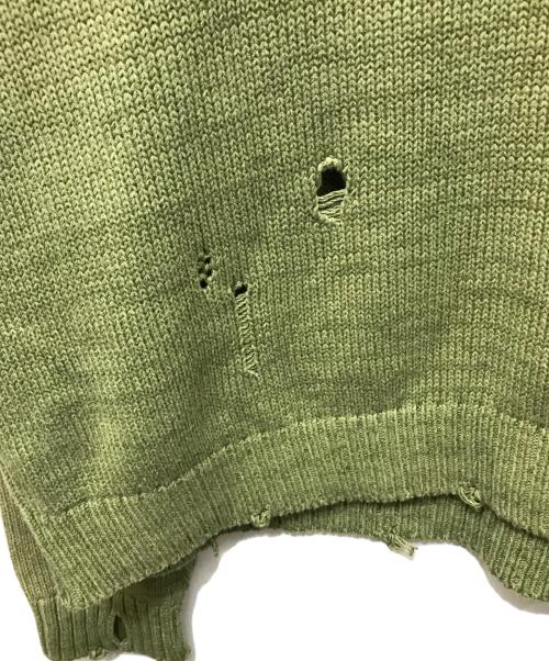 KAPITAL（キャピタル）KAPITAL (キャピタル) スマイリーパッチ クルーセーター グリーン サイズ:1の古着・服飾アイテム