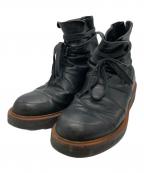 KRIS VAN ASSCHEクリス ヴァン アッシュ）の古着「サイドレースアップバックジップブーツ」｜ブラック