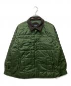 PWAプア）の古着「QUILTED PUFFY SHIRT」｜グリーン