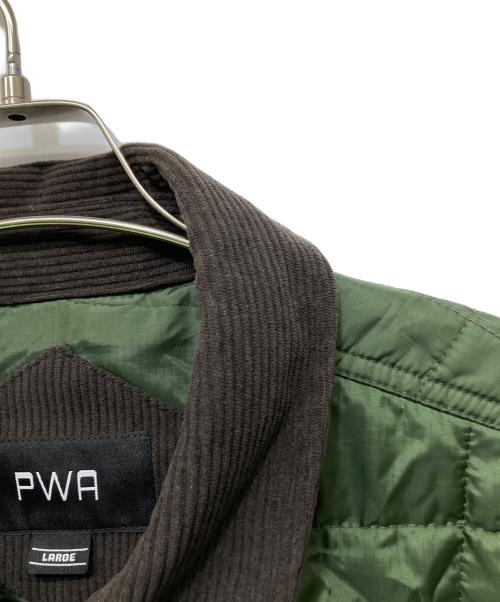 PWA（プア）PWA (プア) QUILTED PUFFY SHIRT グリーン サイズ:Lの古着・服飾アイテム