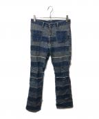 Hysteric Glamourヒステリックグラマー）の古着「KINKY ウミヘビツギハギデニムパンツ」｜インディゴ