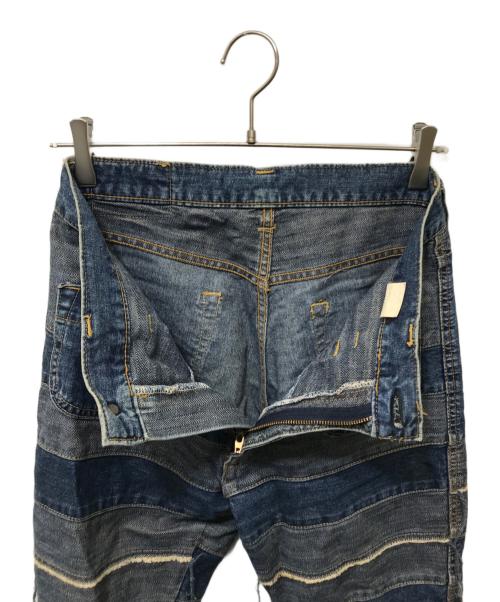 Hysteric Glamour（ヒステリックグラマー）Hysteric Glamour (ヒステリックグラマー) KINKY ウミヘビツギハギデニムパンツ インディゴ サイズ:Mの古着・服飾アイテム