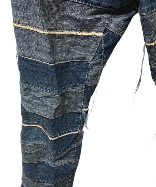 Hysteric Glamour（ヒステリックグラマー）Hysteric Glamour (ヒステリックグラマー) KINKY ウミヘビツギハギデニムパンツ インディゴ サイズ:Mの古着・服飾アイテム