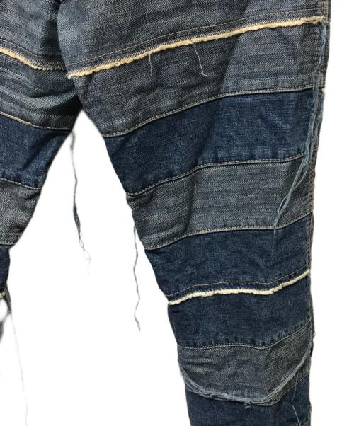 Hysteric Glamour（ヒステリックグラマー）Hysteric Glamour (ヒステリックグラマー) KINKY ウミヘビツギハギデニムパンツ インディゴ サイズ:Mの古着・服飾アイテム