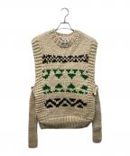 HYKEハイク）の古着「カウチンニットベスト」｜ベージュ