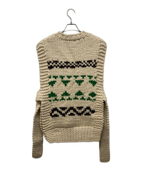 HYKE（ハイク）HYKE (ハイク) カウチンニットベスト ベージュ サイズ:1の古着・服飾アイテム