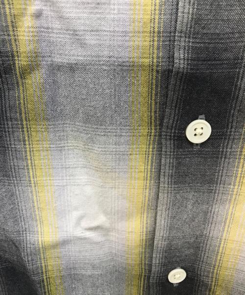 WACKO MARIA（ワコマリア）WACKO MARIA (ワコマリア) OMBRAY CHECK OPEN COLLAR SHIRTS L/S グレー×イエロー サイズ:XLの古着・服飾アイテム