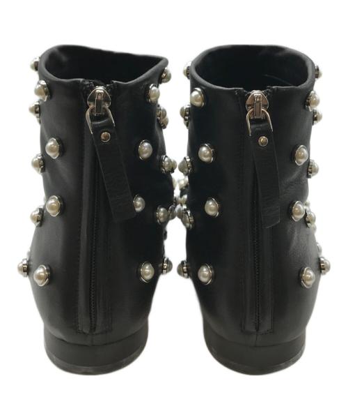3.1 phillip lim（スリーワンフィリップリム）3.1 phillip lim (スリーワンフィリップリム) パール装飾アンクルブーツ ブラック サイズ:38の古着・服飾アイテム