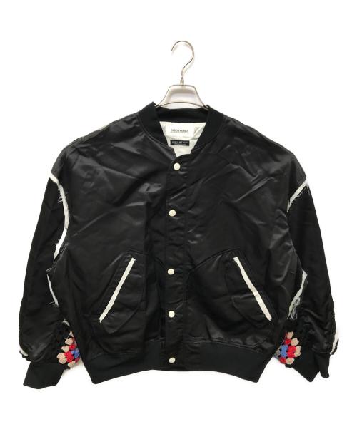 DISCOVERED（ディスカバード）DISCOVERED (ディスカバード) KNIT SLEEVE MA-1 ブラック サイズ:3の古着・服飾アイテム