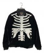 VANSONバンソン）の古着「VELVETEEN BOMBER JACKET」｜ブラック