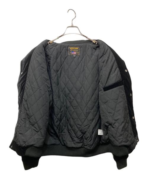 VANSON（バンソン）VANSON (バンソン) VELVETEEN BOMBER JACKET ブラック サイズ:Lの古着・服飾アイテム