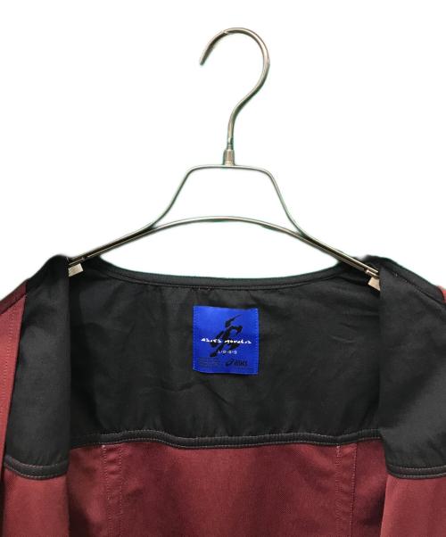 asics novalis（アシックス ノヴァリス）ASICS NOVALIS (アシックス ノヴァリス) ZIP-UP JERSEY JKT ブラウン サイズ:Lの古着・服飾アイテム