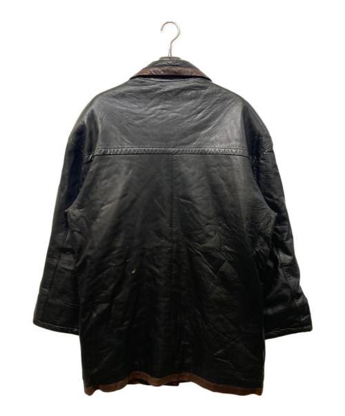 LANVIN（ランバン）LANVIN (ランバン) 中綿レザーハーフコート ブラック サイズ:50の古着・服飾アイテム