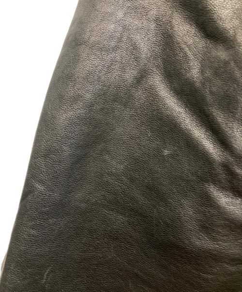 LANVIN（ランバン）LANVIN (ランバン) 中綿レザーハーフコート ブラック サイズ:50の古着・服飾アイテム