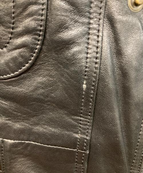 LANVIN（ランバン）LANVIN (ランバン) 中綿レザーハーフコート ブラック サイズ:50の古着・服飾アイテム