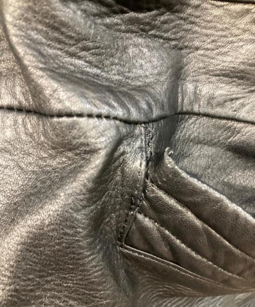 LANVIN（ランバン）LANVIN (ランバン) 中綿レザーハーフコート ブラック サイズ:50の古着・服飾アイテム