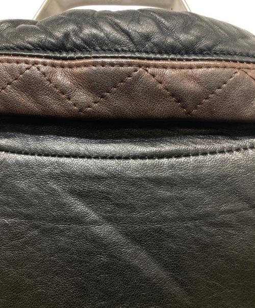 LANVIN（ランバン）LANVIN (ランバン) 中綿レザーハーフコート ブラック サイズ:50の古着・服飾アイテム