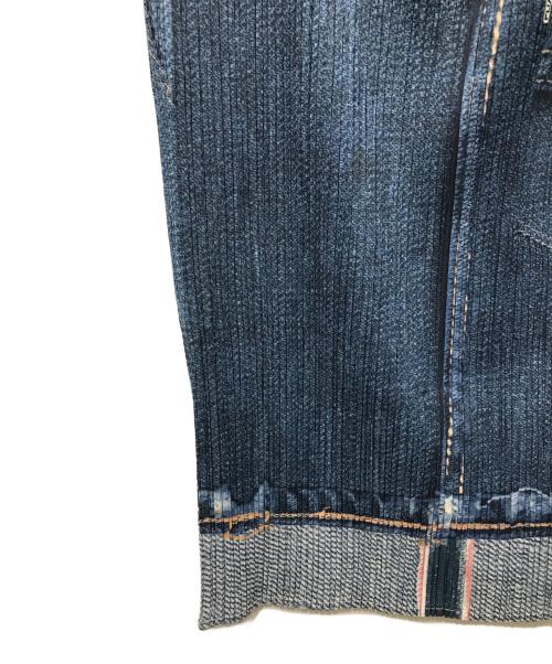 PLEATS PLEASE（プリーツプリーズ）PLEATS PLEASE (プリーツプリーズ) 転写プリントプリーツスカート ネイビー サイズ:3の古着・服飾アイテム