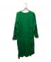 JUN MIKAMI (ジュン ミカミ) コットンカシミヤタイカラーワンピース グリーン サイズ:FREE：11000円