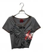 Heaven by Marc Jacobsヘブンバイマークジェイコブス）の古着「SLASHED BABY TEE」｜グレー