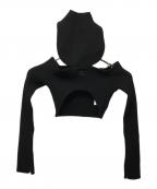 courregesクレージュ）の古着「デザインロゴニット」｜ブラック