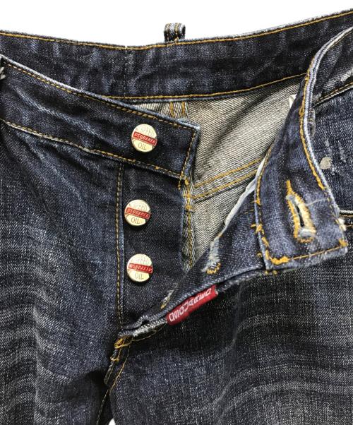 DSQUARED2（ディースクエアード）DSQUARED2 (ディースクエアード) 加工デニムパンツ インディゴ サイズ:46の古着・服飾アイテム