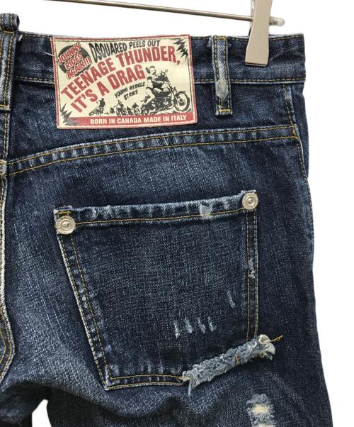 DSQUARED2（ディースクエアード）DSQUARED2 (ディースクエアード) 加工デニムパンツ インディゴ サイズ:46の古着・服飾アイテム