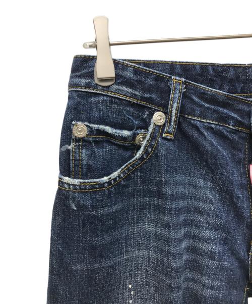 DSQUARED2（ディースクエアード）DSQUARED2 (ディースクエアード) 加工デニムパンツ インディゴ サイズ:46の古着・服飾アイテム