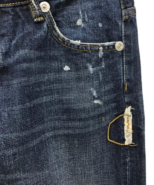 DSQUARED2（ディースクエアード）DSQUARED2 (ディースクエアード) 加工デニムパンツ インディゴ サイズ:46の古着・服飾アイテム