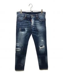 DSQUARED2（ディースクエアード）の古着「ダメージ加工デニムパンツ」｜インディゴ