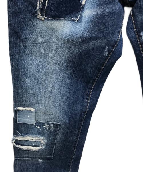 DSQUARED2（ディースクエアード）DSQUARED2 (ディースクエアード) ダメージ加工デニムパンツ インディゴ サイズ:48の古着・服飾アイテム