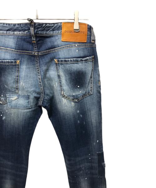DSQUARED2（ディースクエアード）DSQUARED2 (ディースクエアード) ダメージ加工デニムパンツ インディゴ サイズ:48の古着・服飾アイテム