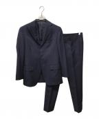salotto di gujiサロットディグジ）の古着「DORMEULファブリック 段返り3Bセットアップスーツ」｜ネイビー