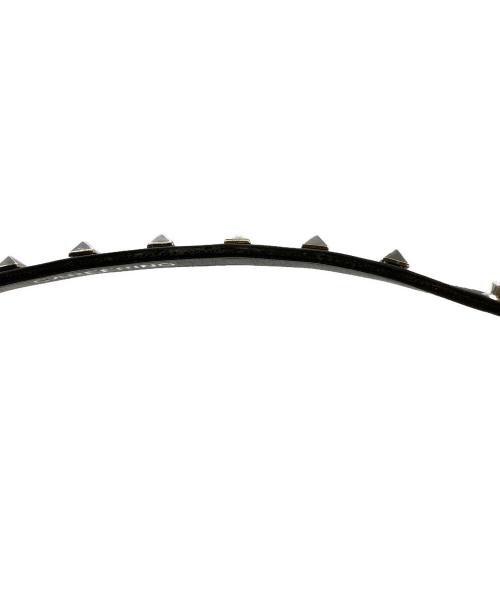 CAREERING（キャリアリング）CAREERING (キャリアリング) スタッズ レザー ブレスレット ブラックの古着・服飾アイテム