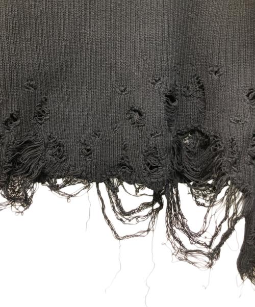 BALENCIAGA（バレンシアガ）BALENCIAGA (バレンシアガ) ダメージ加工タートルネックニット ブラック サイズ:Mの古着・服飾アイテム