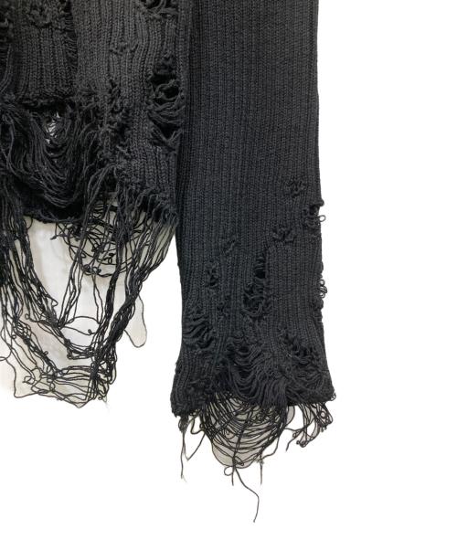 BALENCIAGA（バレンシアガ）BALENCIAGA (バレンシアガ) ダメージ加工タートルネックニット ブラック サイズ:Mの古着・服飾アイテム