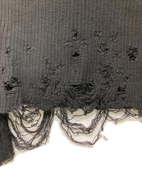 BALENCIAGA（バレンシアガ）BALENCIAGA (バレンシアガ) ダメージ加工タートルネックニット ブラック サイズ:Mの古着・服飾アイテム