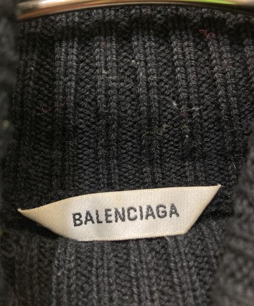 BALENCIAGA（バレンシアガ）BALENCIAGA (バレンシアガ) ダメージ加工タートルネックニット ブラック サイズ:Mの古着・服飾アイテム