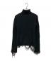 BALENCIAGA（バレンシアガ）の古着「ダメージ加工タートルネックニット」｜ブラック